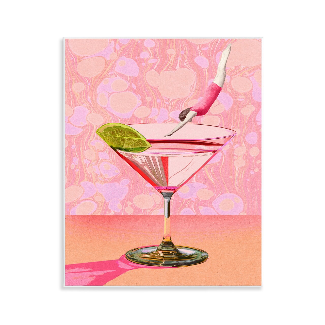 Stupell Industries Diver in Cocktail Wall Plaque Art Design by Daphne Polselli